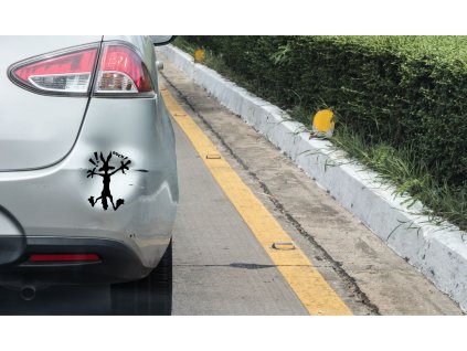 samolepka na auto kojot ouch