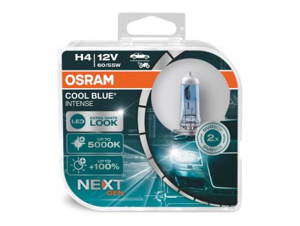 Halogenove žárovky Osram H4 12V 60/55W P43t Cool Blue NEXT GEN 5000K 2 ks