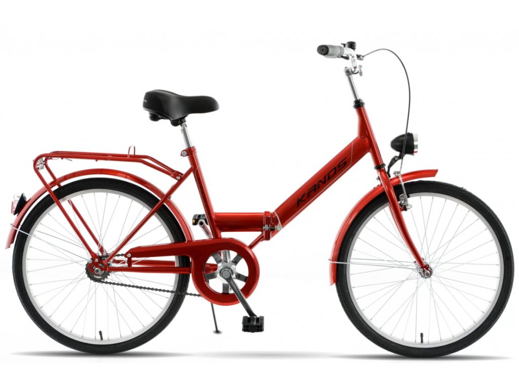 Skladací retro bicykel 24" KANDS LAGUNA červený
