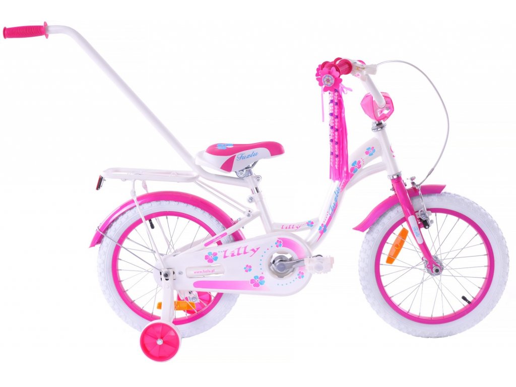 Detský bicykel 16" Fuzlu Lilly biely / ružový