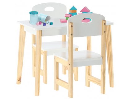 Detský stôl a stoličky DAISY-biely