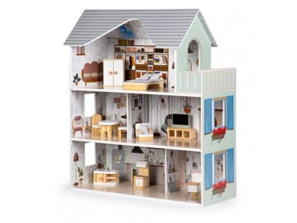 Domček pre bábiky s nábytkom Emma Ecotoys Residence