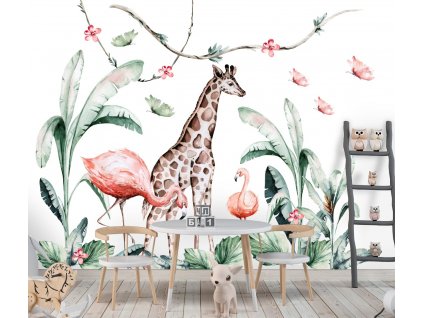 Nástenné nálepky do detskej izby s motívom safari