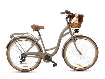 Retro Bicykel 28" GOETZE MOOD 7 prevodový Caffe-Latte+košík
