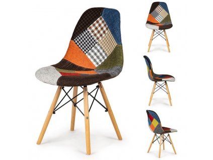Sada 2 patchwork design stoličiek ModernHome