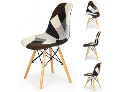 Sada 2 patchwork design stoličiek obývacia izba jedáleň ModernHome