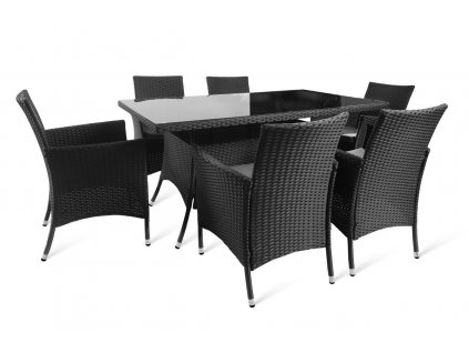 Sada záhradného nábytku FC1036 stôl+ stoličky čierna