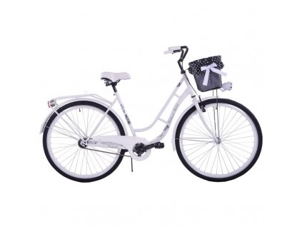 Dámsky Mestský bicykel 28" HOLLAND RETRO 1 prevodový Biely +košík grátis