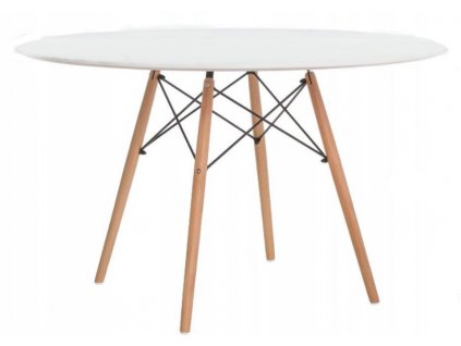 Ekspand okrúhly stôl biely TODI 90cm