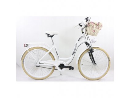 Dámsky retro bicykel ORLANDO LAVIDA 26" 3 prevodový, hlinikový,odpružený + košík