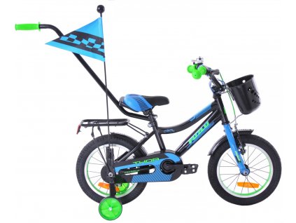 Detsky bicykel 14 Fuzlu Thor cierno modro zeleny leskly 1