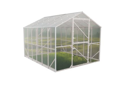 Skleník Polykarbonát Domček 25x25 Pozinkovaný