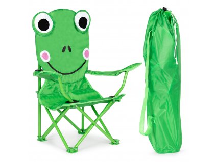Skladacia stolička pre deti turistická stolička s taškou FROG