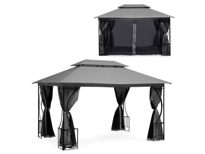 Záhradný altánok Outsunny s moskytiérou 3x4m GREY