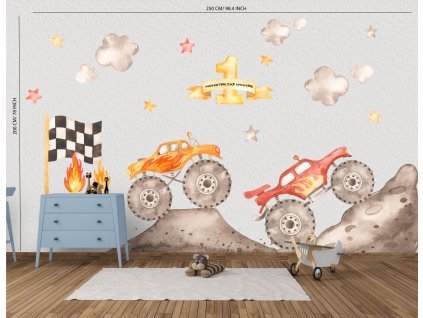 Monster Cars wall decal