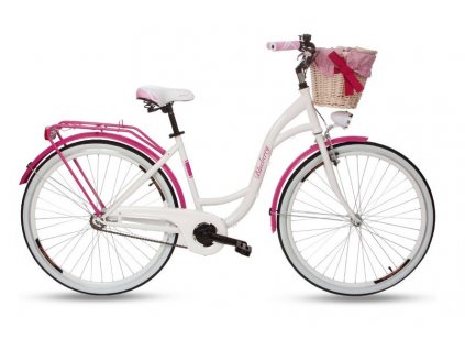 Retro Bicykel GOETZE BLUEBERRY 28" 1 Prevodový Ružový+košík grátis