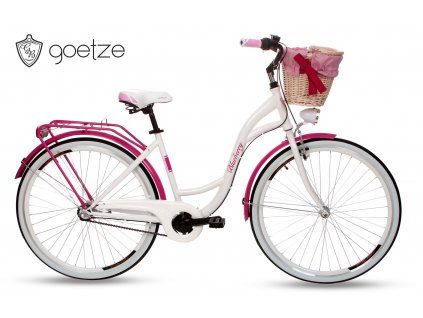 Retro Bicykel GOETZE BLUEBERRY 28" 3 Prevodový Ružový+košík grátis