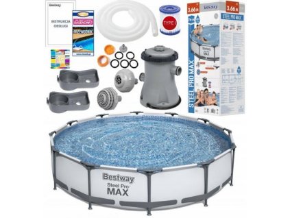 Bazén BESTWAY STEEL PRO MAX 366x76 cm +filtrácia + čerpadlo