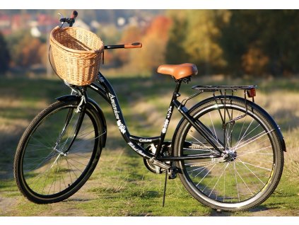 Dámsky Mestský Retro Bicykel 28" Jednoprevodový Čierny