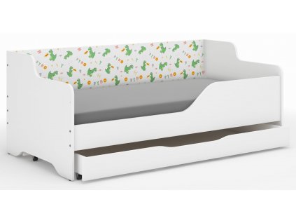 Detská posteľ LILU 2 dino+ šuflík+matrac+rošt