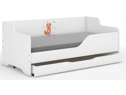 Detská posteľ LILU 2 líška+ šuflík+matrac+rošt