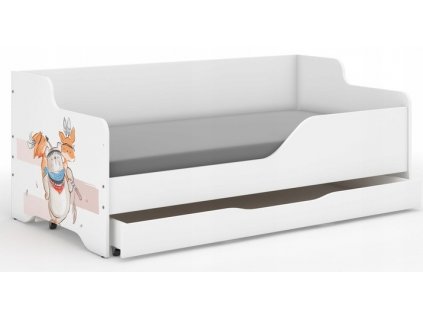Detská posteľ LILU Medvedík+ šuflík+matrac+rošt