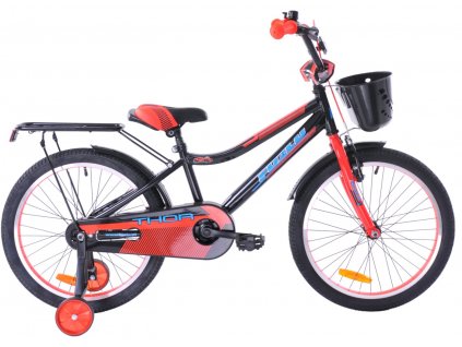 Detský bicykel 20" Fuzlu Thor čierno-červeno-modrý lesklý