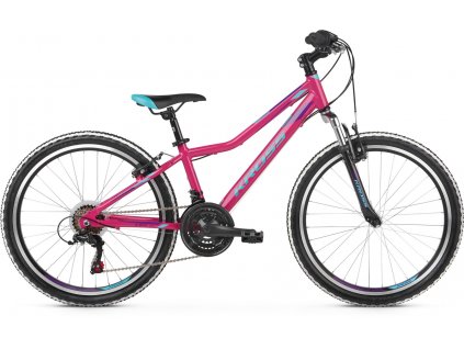 Detský mestský bicykel 24" Kross Lea 1.0 JR 6-prevodový ružový