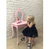 Detský toaletný stolík so zrkadlom a taburetkou ♥ SRDCE ♥ Mäta