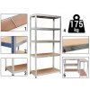 Kovový skladovací regál 180x90x40 5 políc 875kg