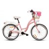 Mestský Retro Bicykel 24" GOETZE MOOD 6 prevodový Ružový+košík