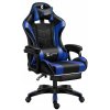 Otočná herná stolička PRO Gaming + Masážny vankúš GRÁTIS modro-čierna