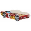 Posteľ auto CORVETTE červená 140x70+matrac+rošt