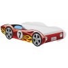 Posteľ auto CORVETTE červená 160x80+matrac+rošt