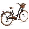 Retro Bicykel 28" Goetze MOOD 7 Prevodový Čierno-hnedý+košík