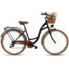 Retro Bicykel 28" Goetze MOOD 7 Prevodový Čierno-hnedý+košík