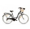 Retro Bicykel 28" GOETZE MOOD 7 prevodový Grafitový-biele kolesá+košík