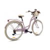 Retro Bicykel 28" GOETZE MOOD 7 prevodový lila-matný+košík
