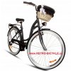 Retro Bicykel GOETZE HLINIKOVÝ 28" 7 Prevodový Grafitový+košík