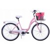 Dámsky Retro Bicykel KOZBIKE CITY 26" 3 prevodový ružový+ Košík