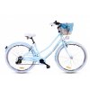 Retro Bicykel 28" Goetze DUO 7 Prevodový modrý+košík