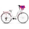 Mestský Retro Bicykel VELLBERG HAVANA 28" 7 Prevodový Ružový+Košík