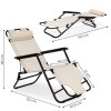 Záhradné skladacie lehátko BEIGE
