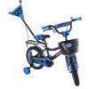 Detsky bicykel 14 Fuzlu Thor cierno cerveno modry leskly 3