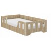 Detská posteľ Montessori LAKI 140x70 dub