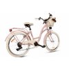 Retro Bicykel 26" Goetze MOOD 6 Prevodový Ružový matný +košík