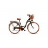 Retro Bicykel 26" GOETZE MOOD 7 prevodový Čierno/hnedý+košík