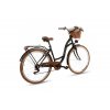 Retro Bicykel 26" GOETZE MOOD 7 prevodový Čierno/hnedý+košík