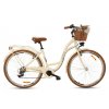 Retro Bicykel 26" GOETZE MOOD 7 prevodový Krémový +košík