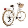 Retro Bicykel 28" Goetze MOOD 7 Prevodový Bielo-Krémový+košík